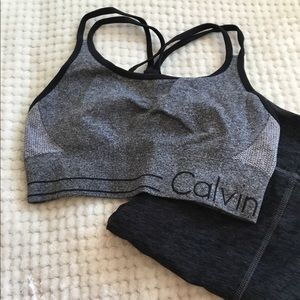 [CK] strappy racer back sports bra